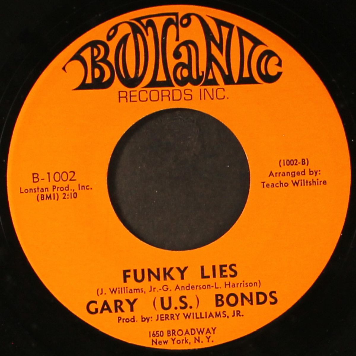 i'm glad you're back / funky lies by GARY 'U.S.' BONDS