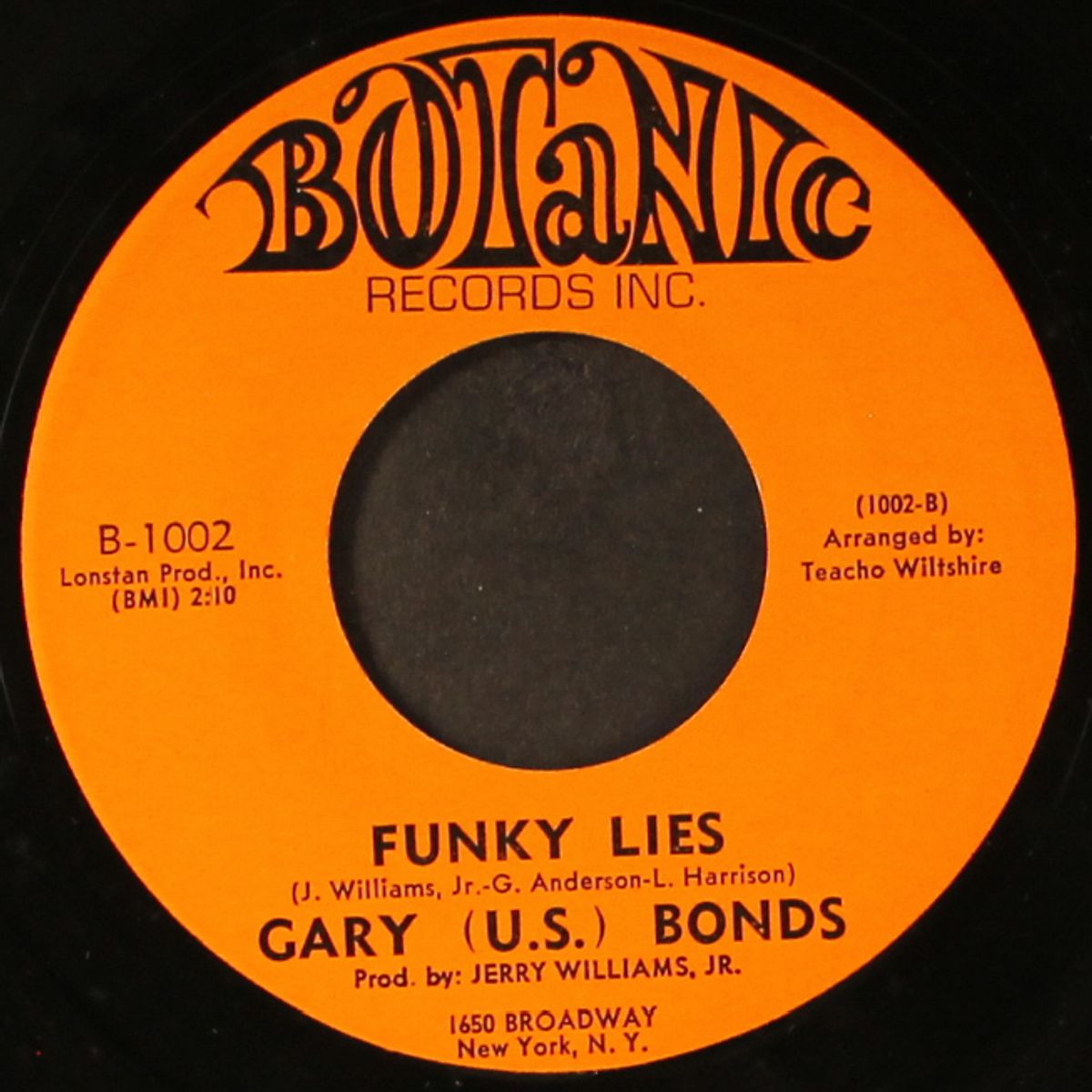 i'm glad you're back / funky lies by GARY 'U.S.' BONDS