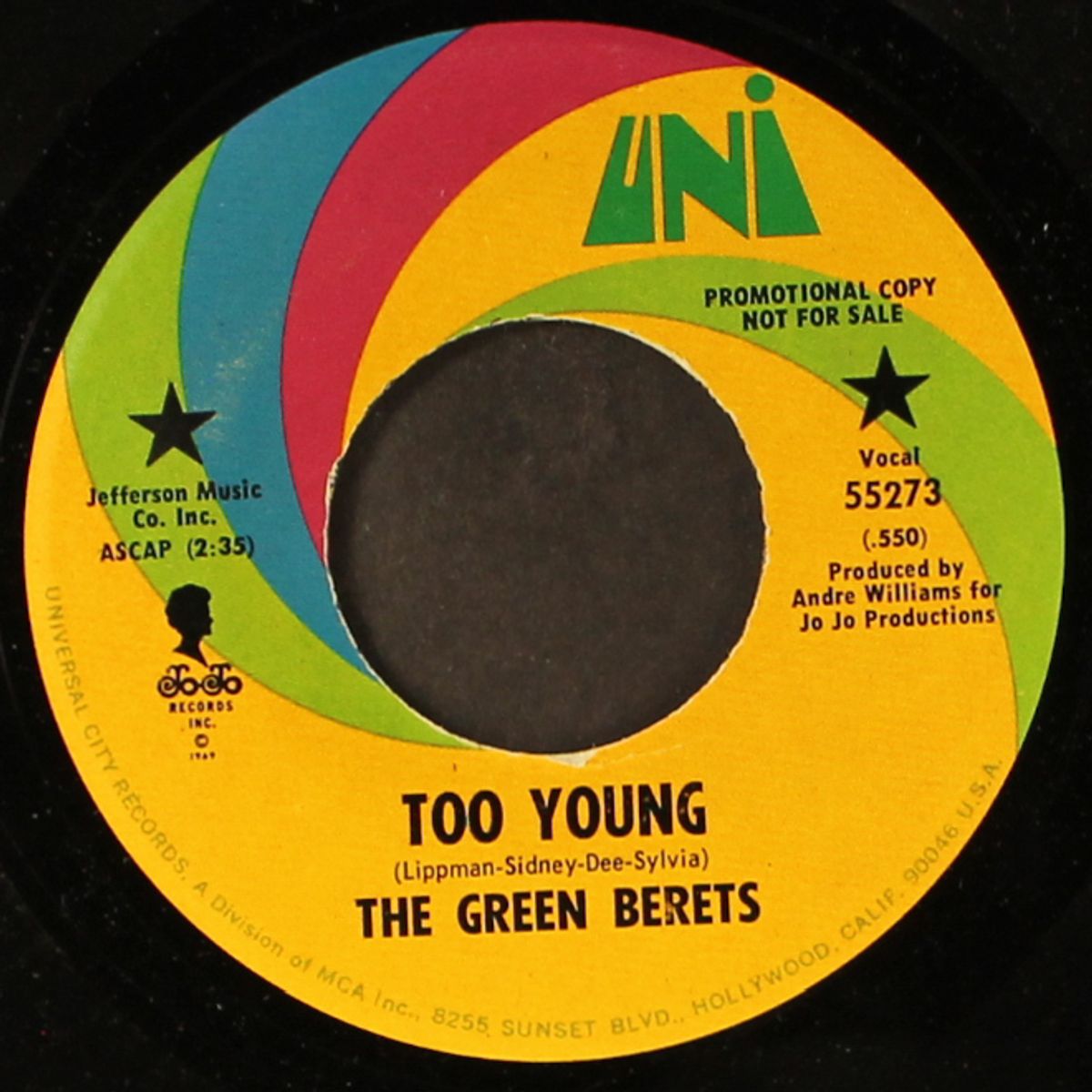 i've got to be loved / too young by GREEN BERETS