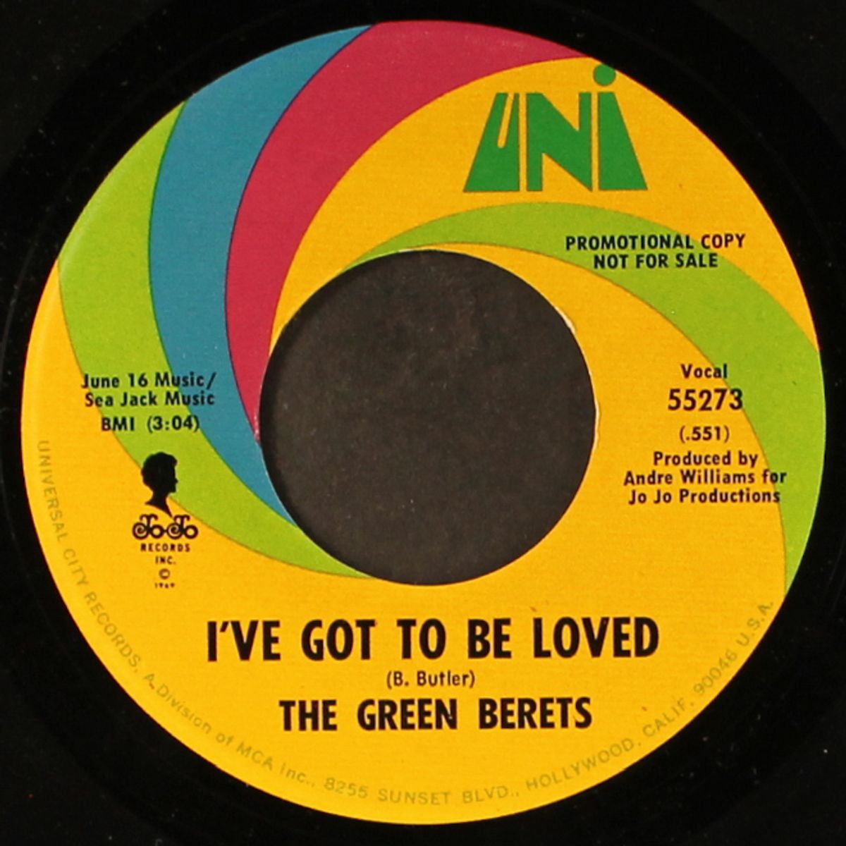 i've got to be loved / too young by GREEN BERETS