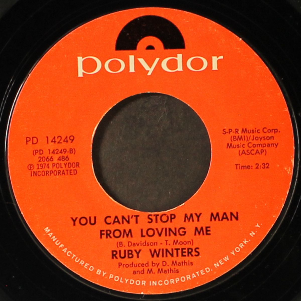 you can't stop my man from loving me / love me now by RUBY WINTERS