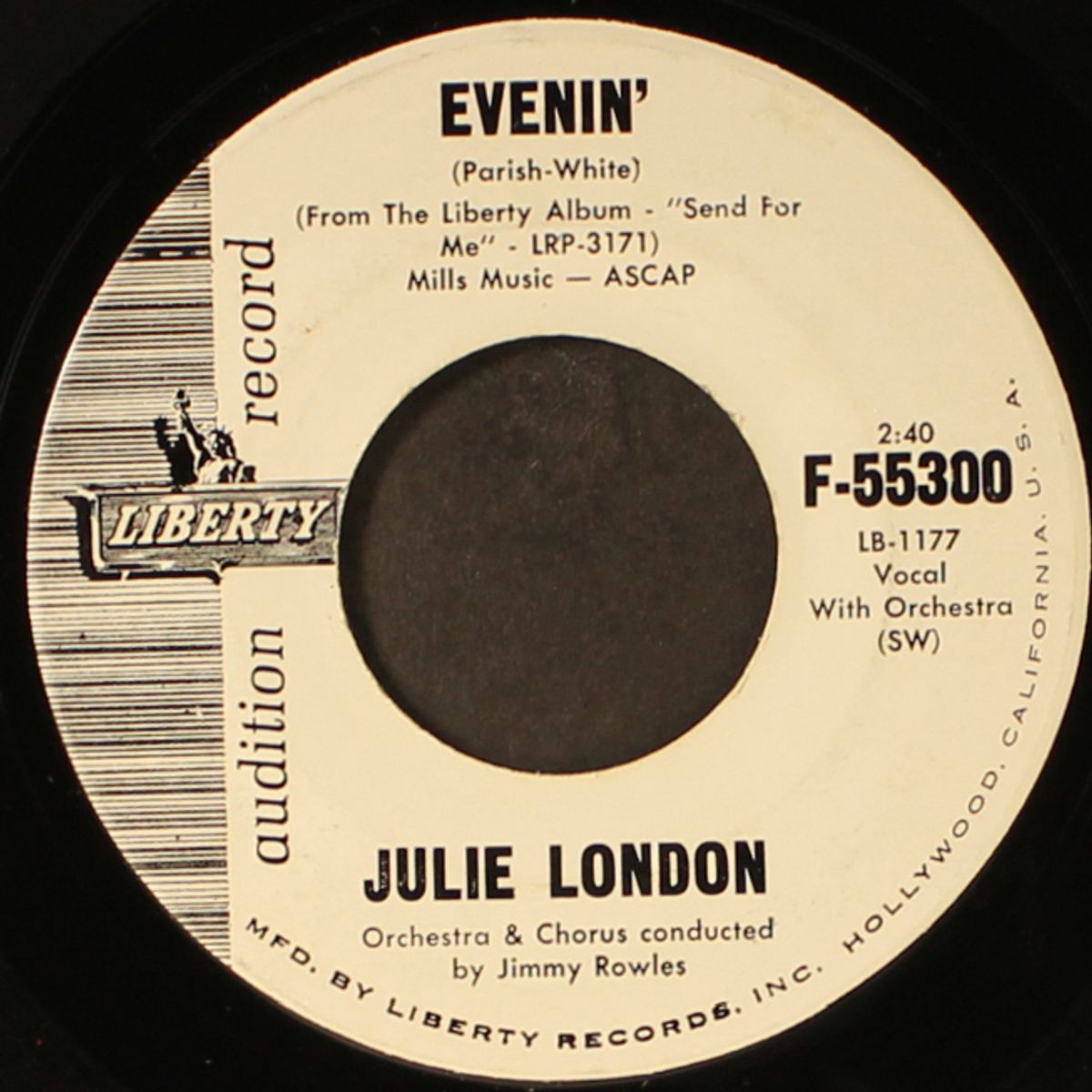 send for me / evenin' by JULIE LONDON