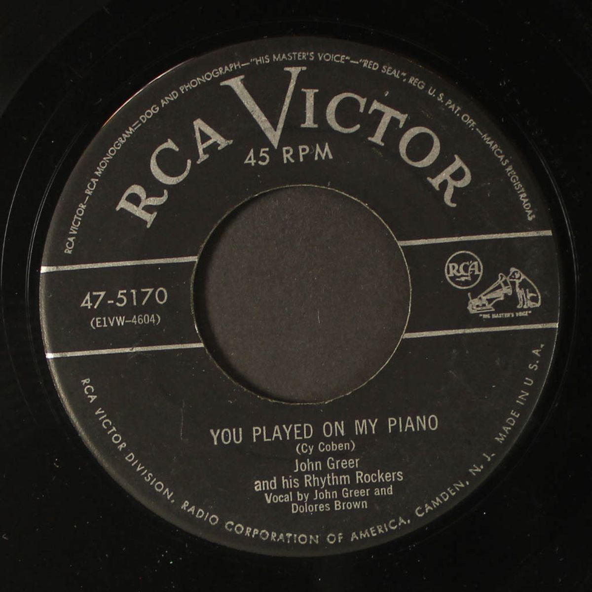 you played on my piano / i'll never let you go by JOHN GREER