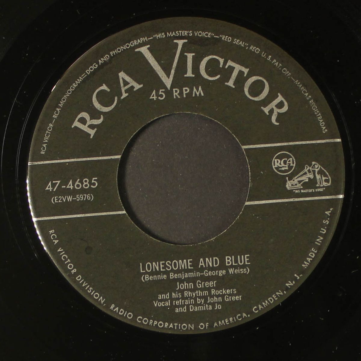 lonesome and blue / i need you by JOHN GREER