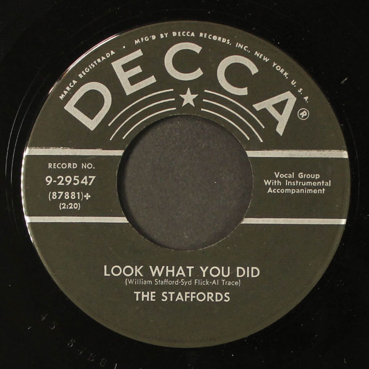 fascinating boogie / look what you did by STAFFORDS