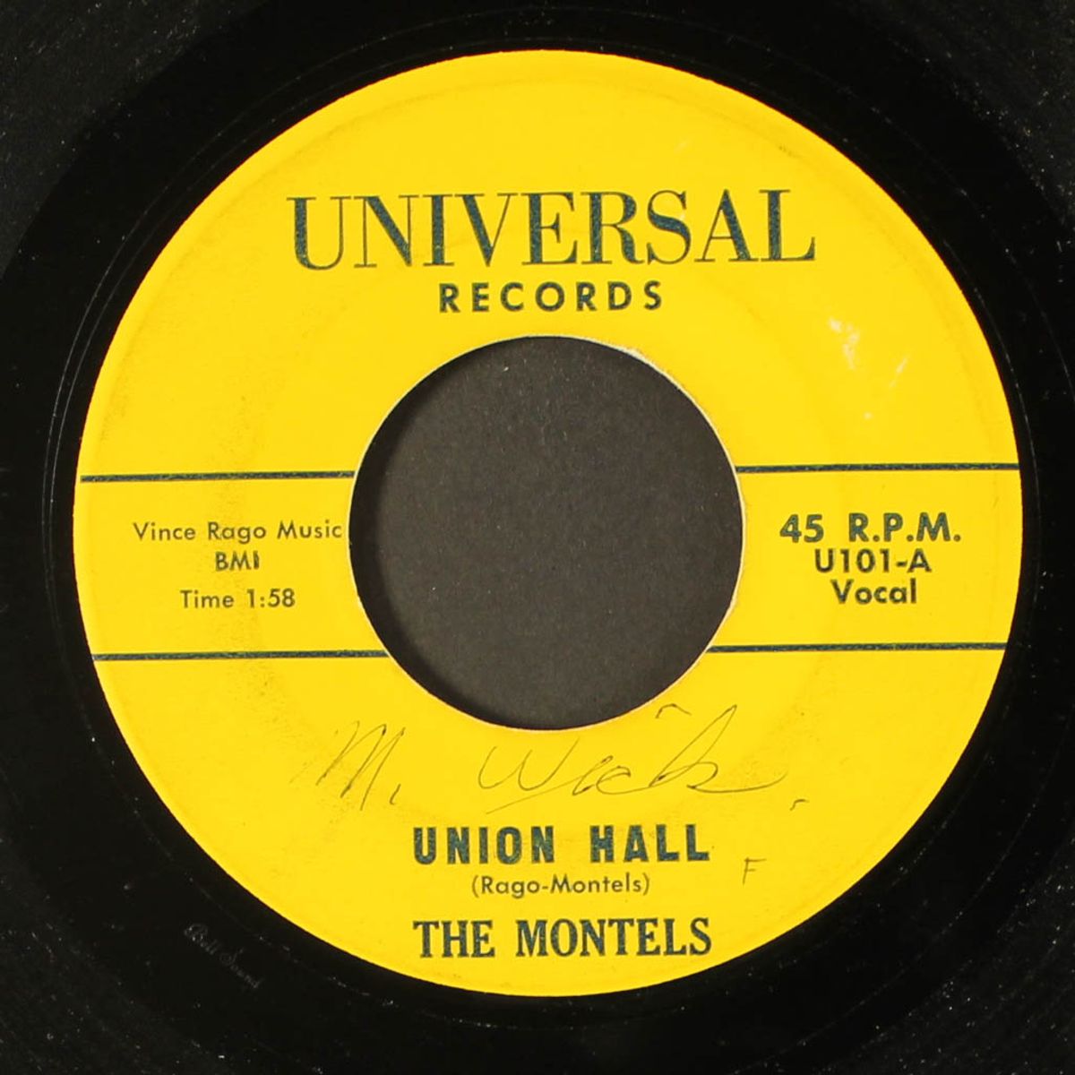 union hall / that's alright with me by MONTELS