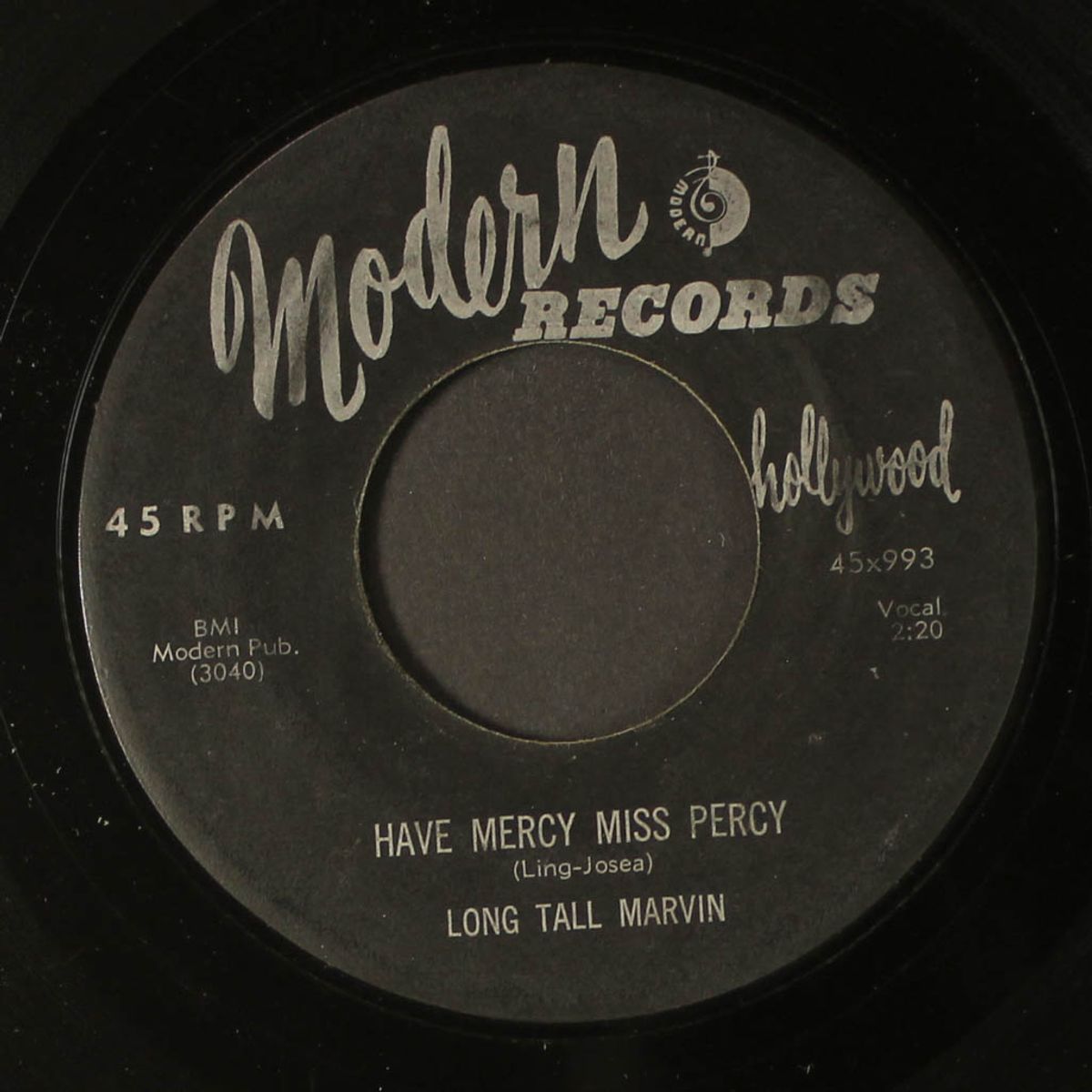 tell me darling / have mercy miss percy by LONG TALL MARVIN
