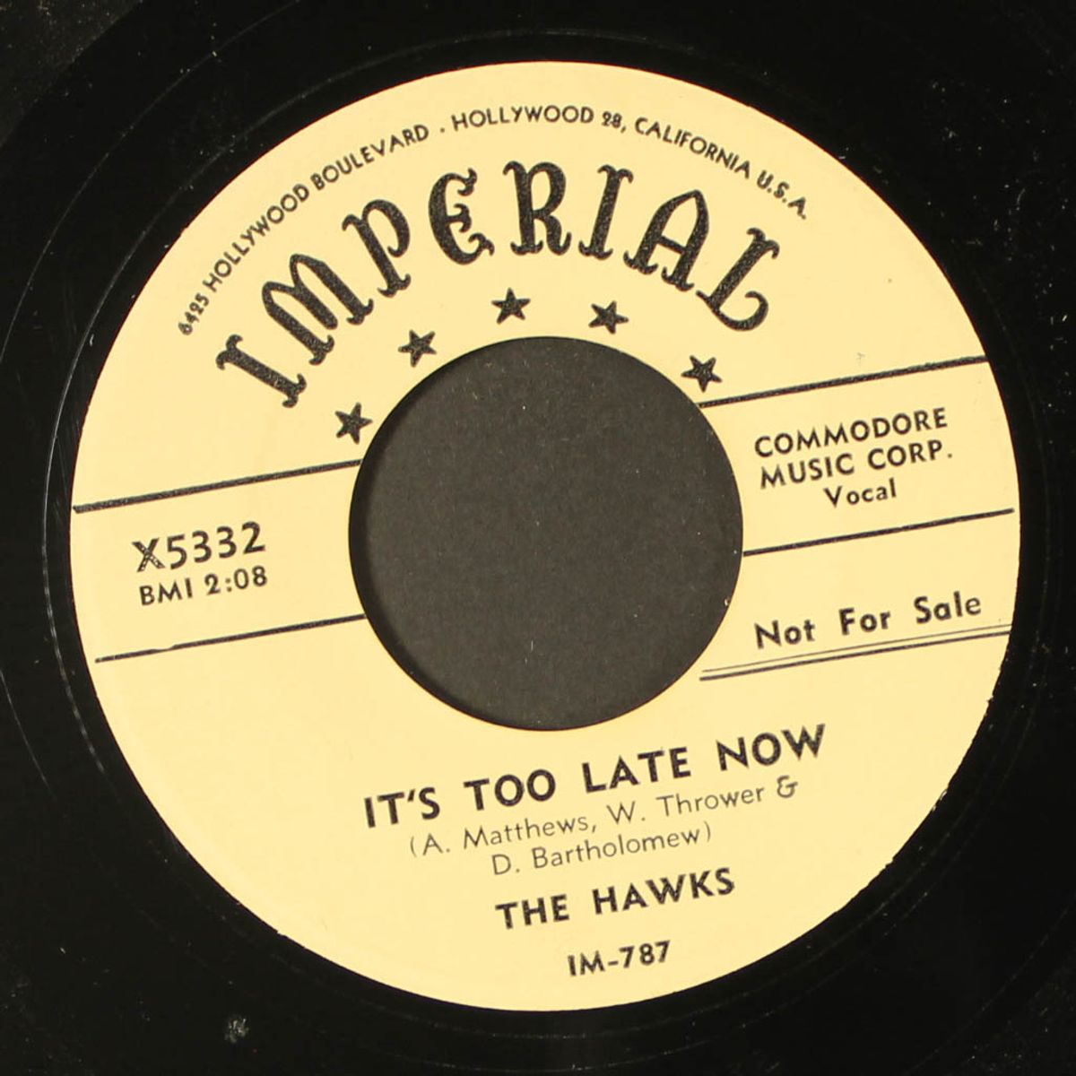 it's too late now / can't see for lookin' by HAWKS