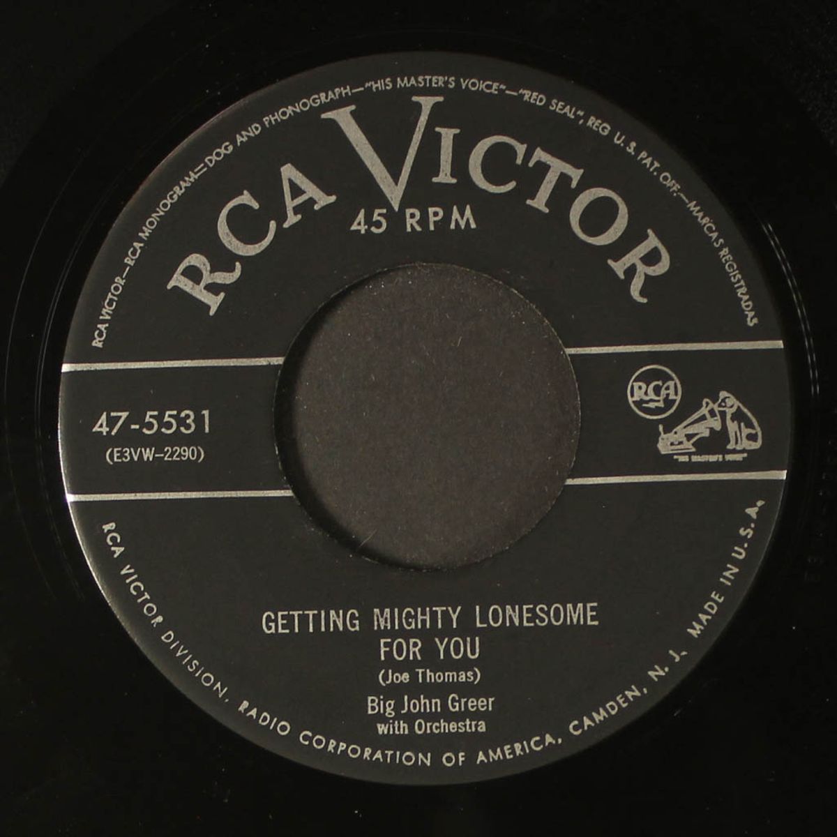 getting mighty lonesome / drinkin' fool by BIG JOHN GREER