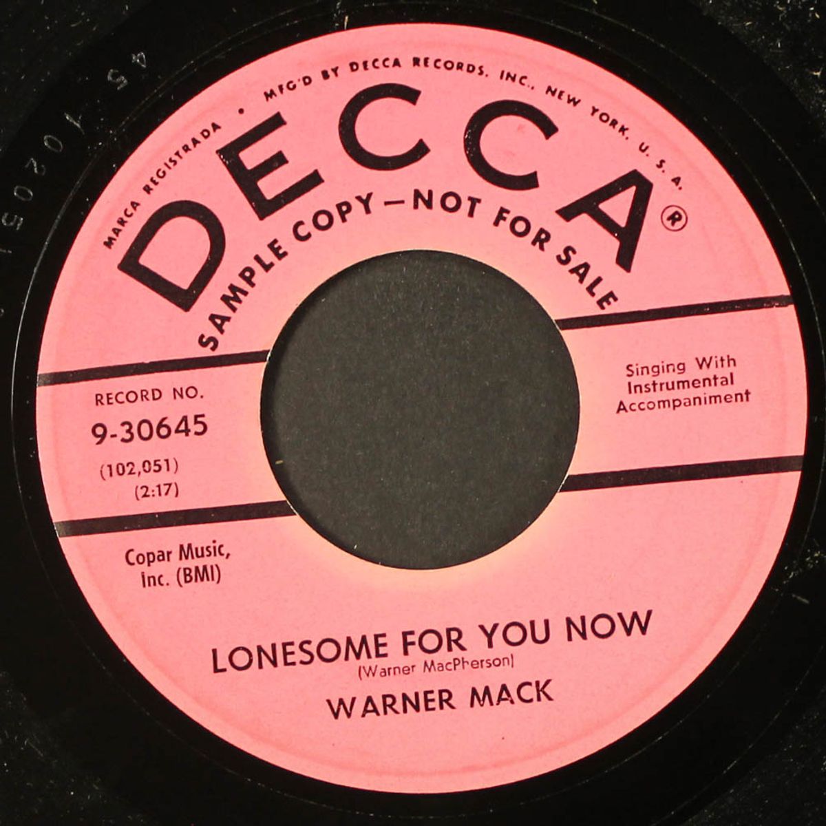 lonesome for you now by WARNER MACK