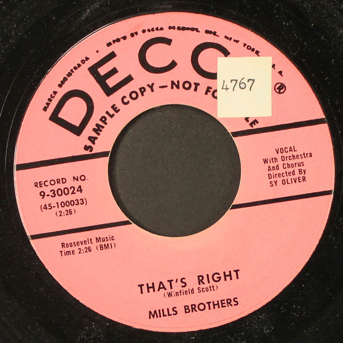that's right by MILLS BROTHERS