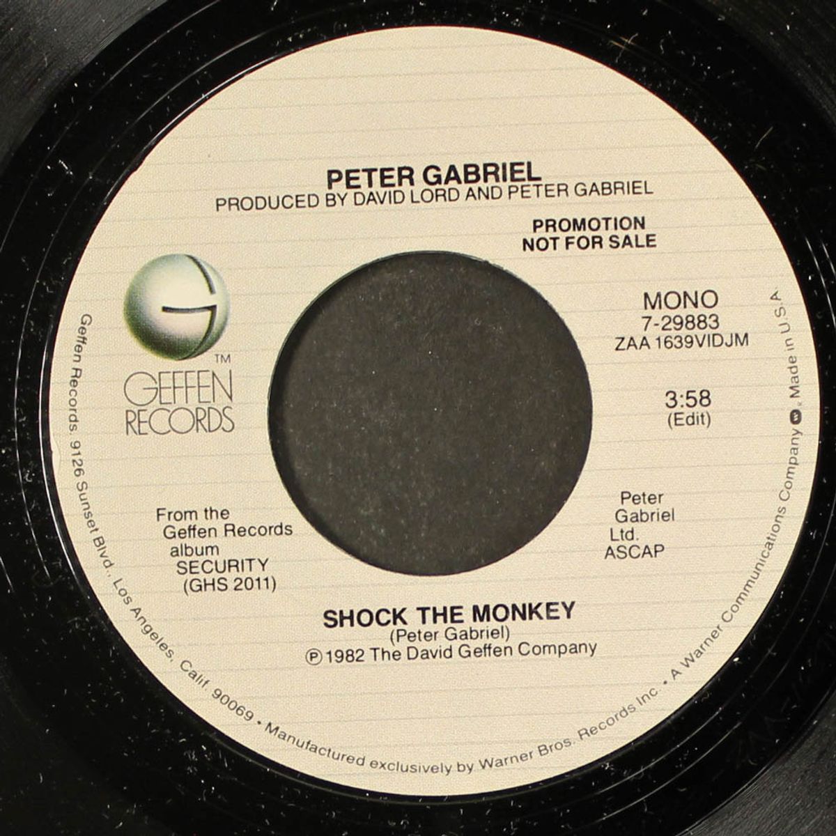 shock the monkey / mono by PETER GABRIEL