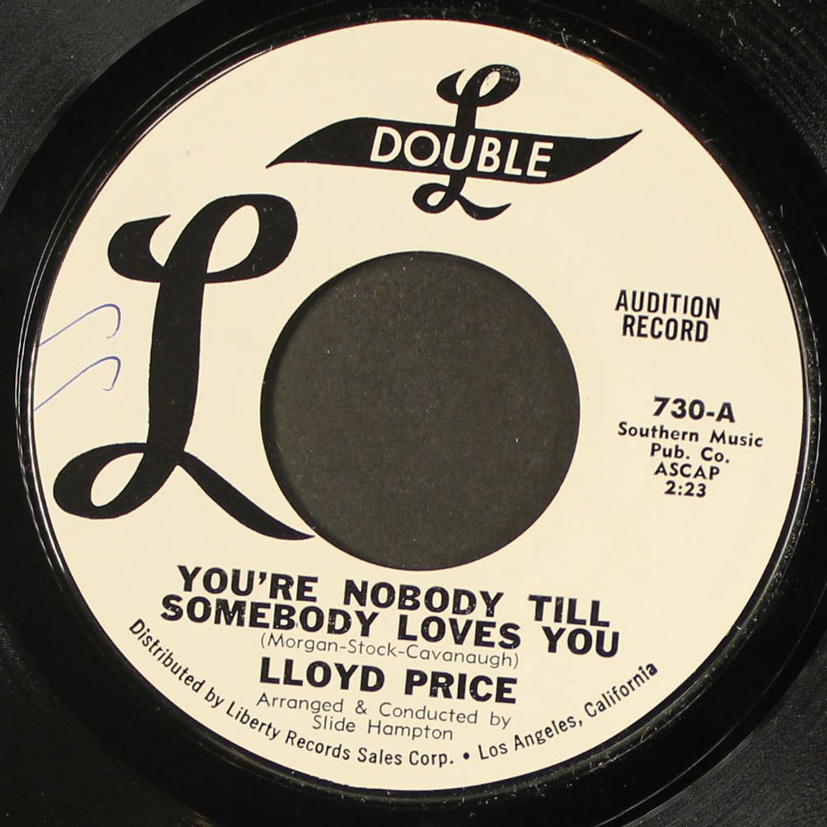 you're nobody till somebody loves you by LLOYD PRICE