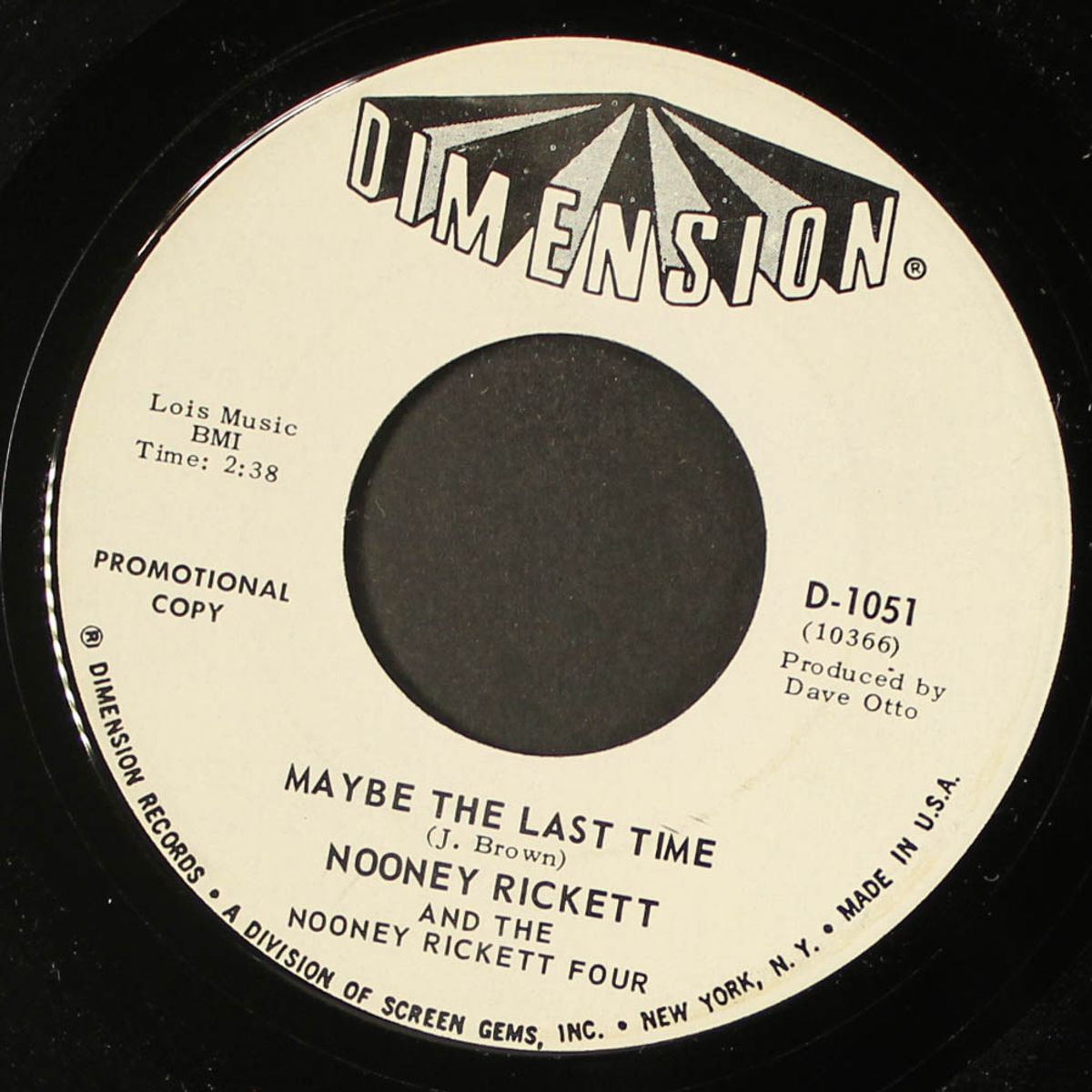 bye bye baby / maybe the last time by NOONEY RICKETT