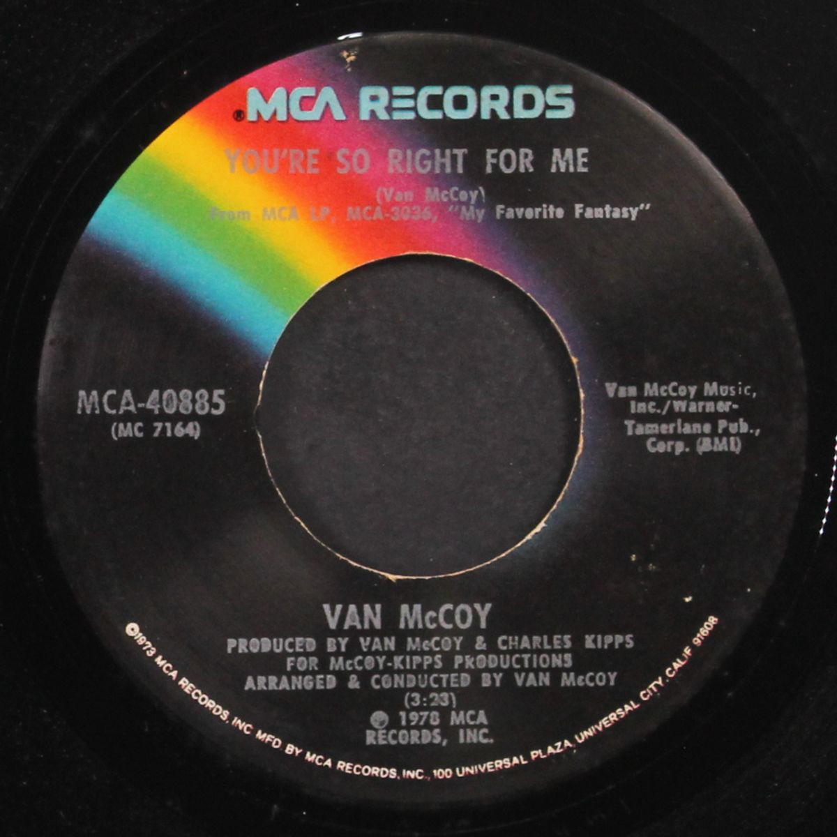 my favorite fantasy / you're so right for me by VAN MCCOY