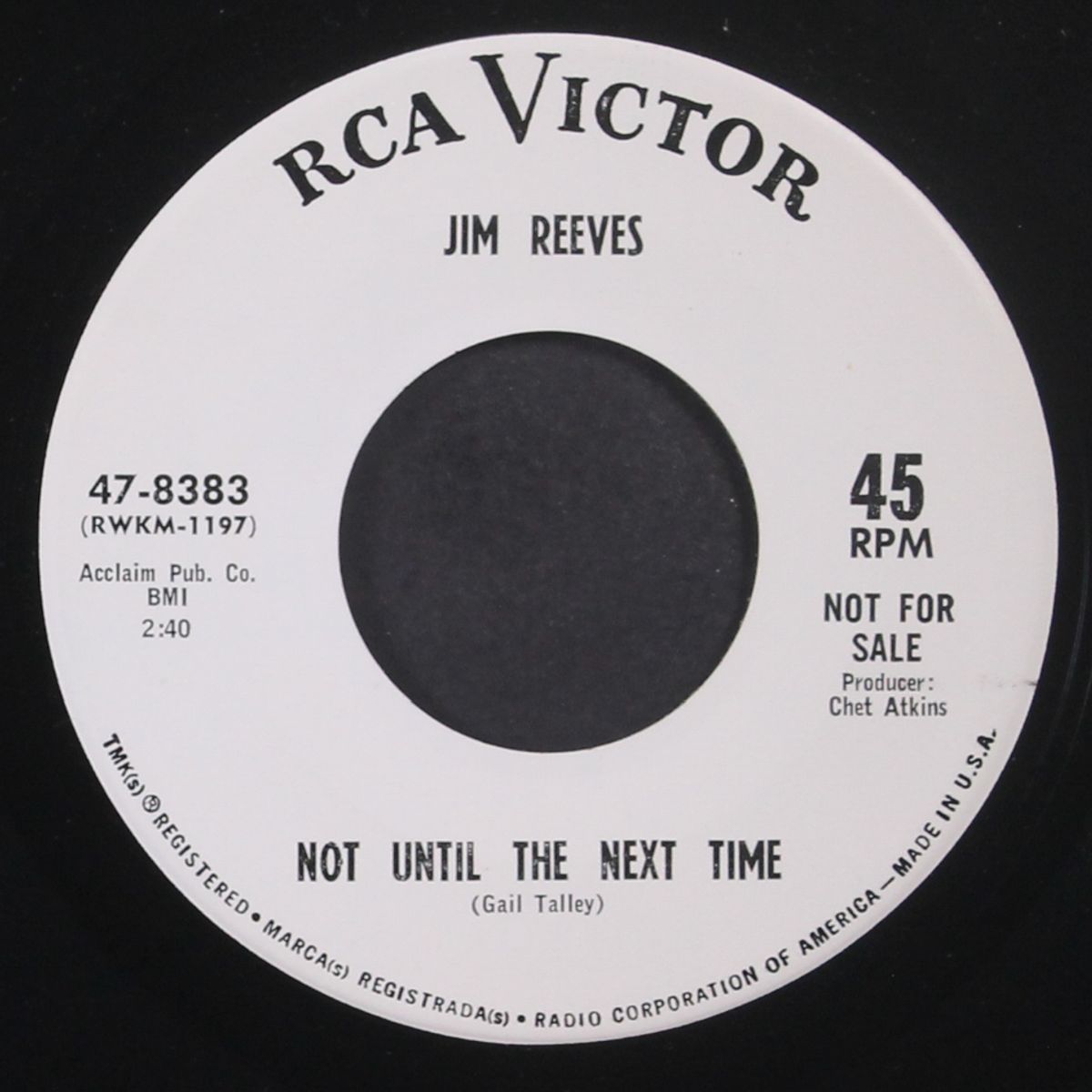 i guess i'm crazy / not until the next time by JIM REEVES