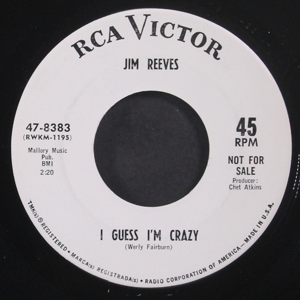 i guess i'm crazy / not until the next time by JIM REEVES