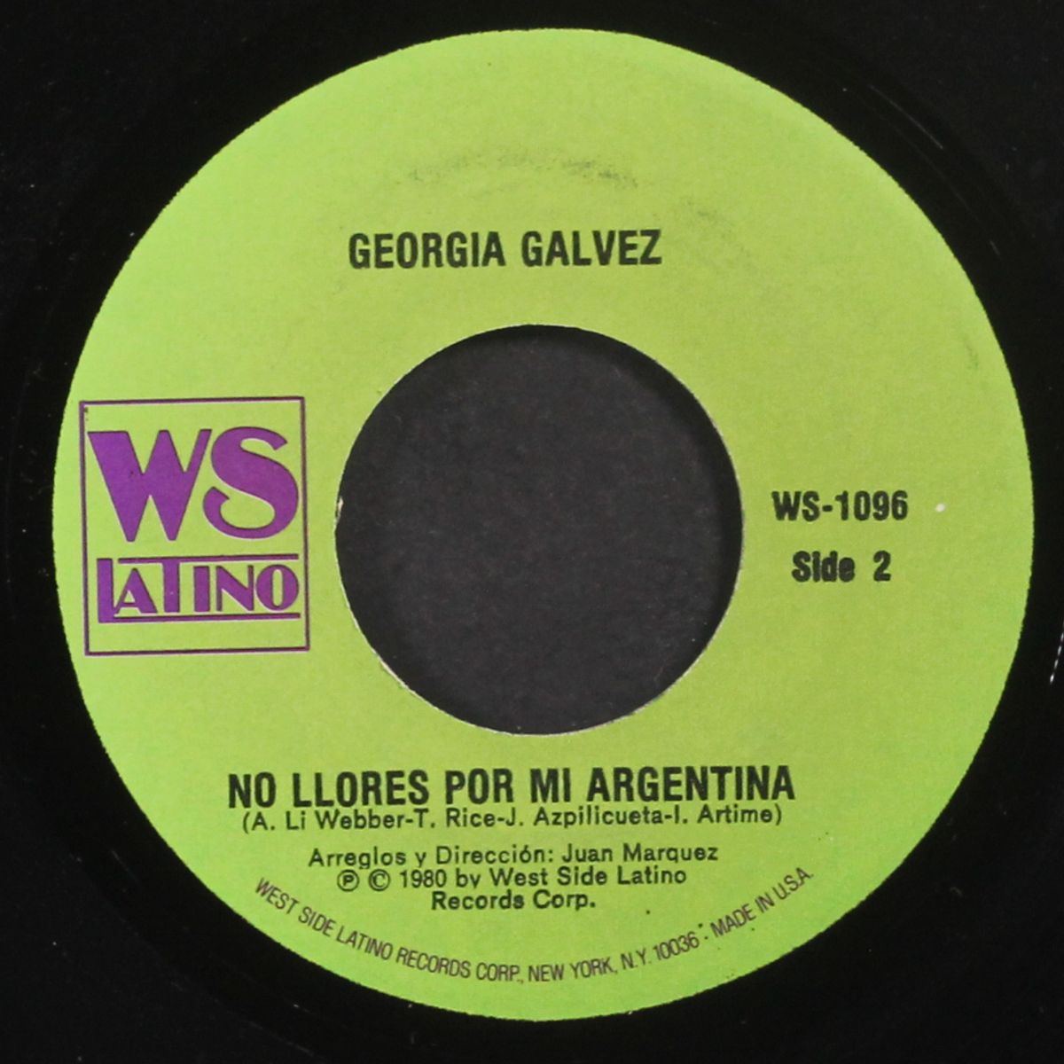 pequeno amante / no llores por mi argentina by GEORGIA GALVEZ