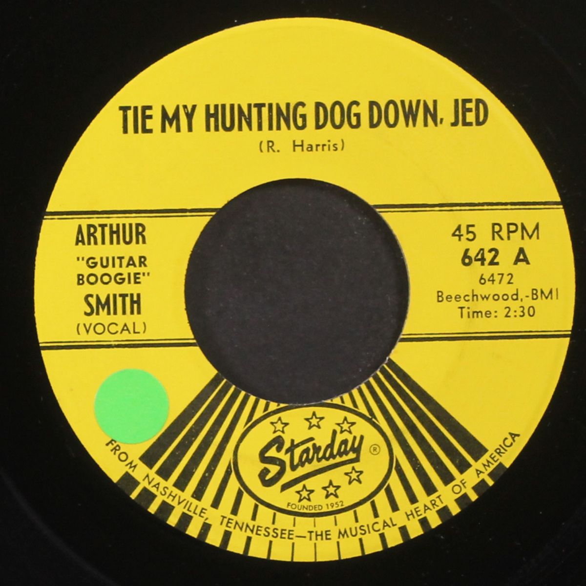guitar hop / tie my hunting dog down, jed by ARTHUR 'GUITAR BOOGIE' SMITH