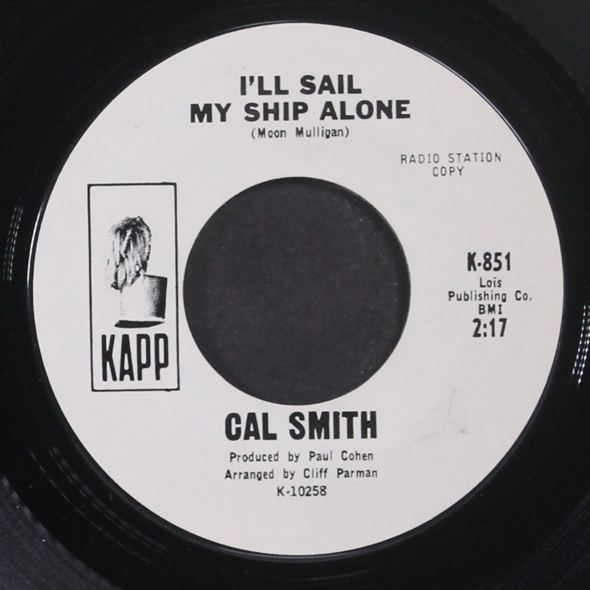 you're not drowning your heartache by CAL SMITH