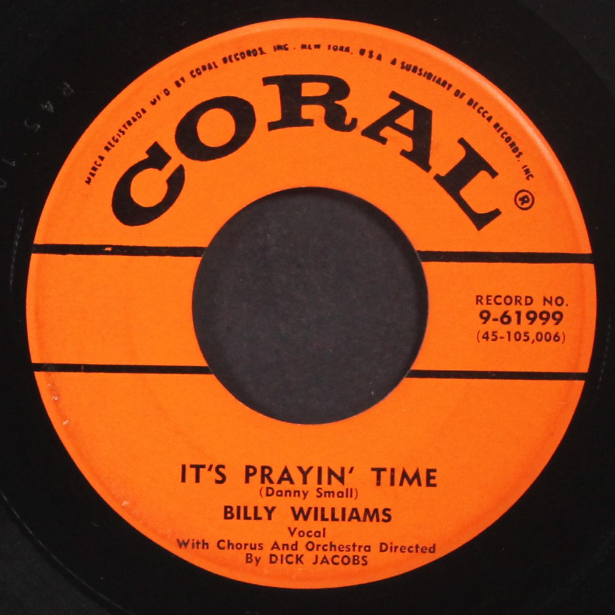it's prayin' time / i'll get by by BILLY WILLIAMS