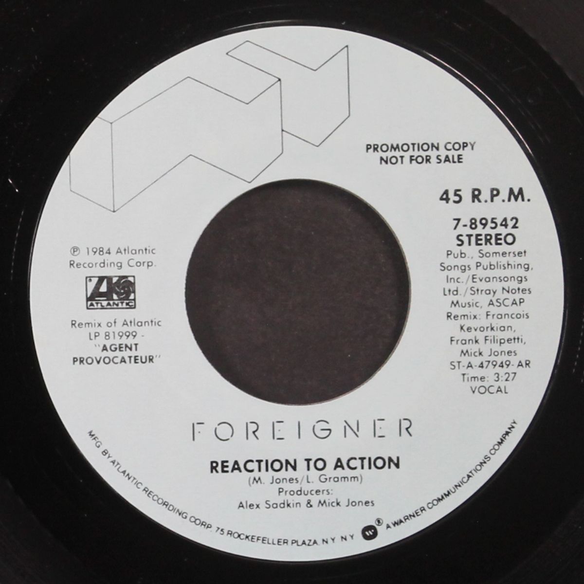 reaction to action / same by FOREIGNER