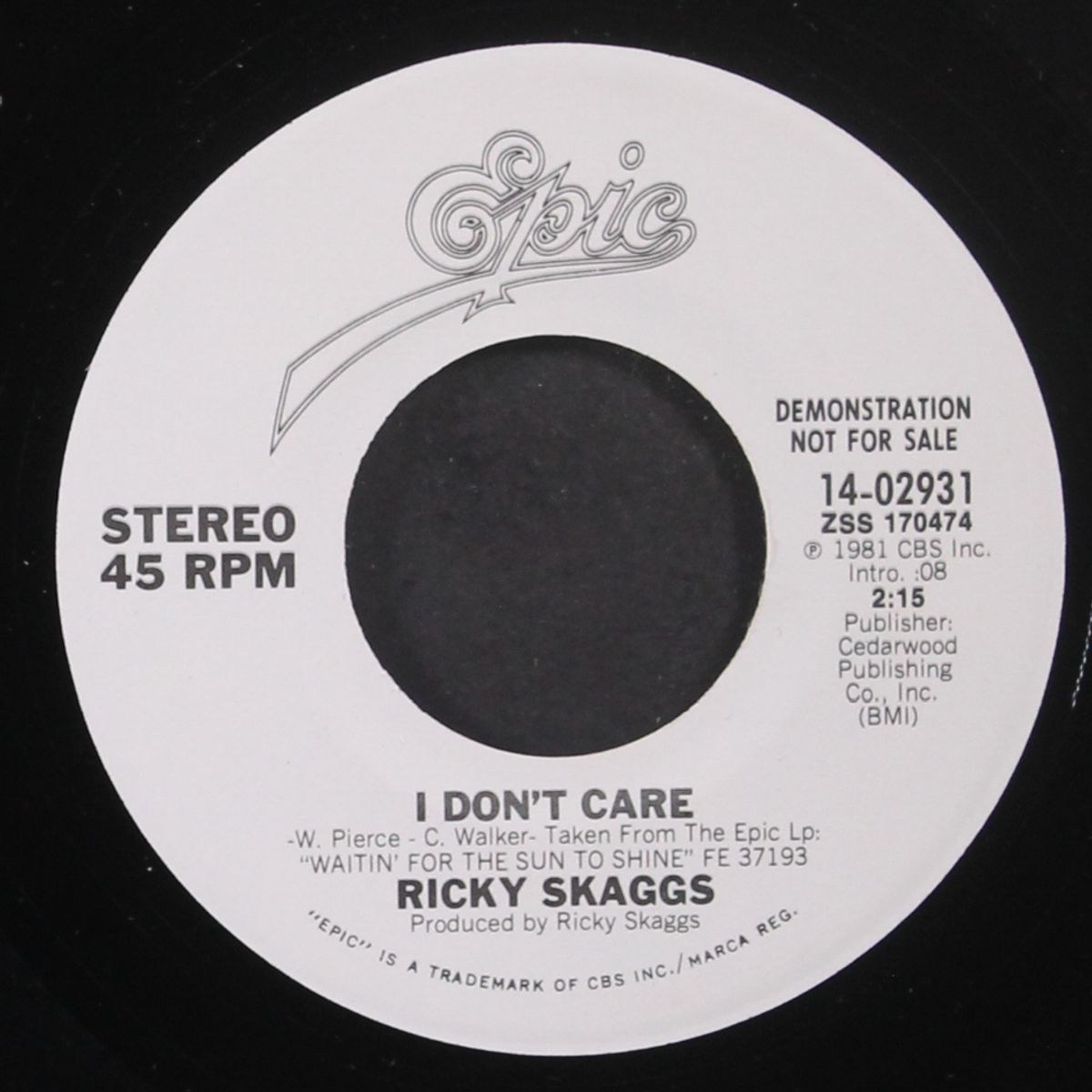 i don't care / same by RICKY SKAGGS