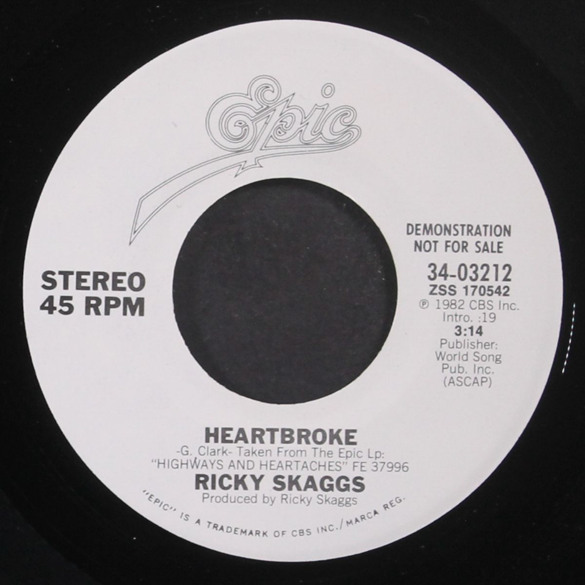 heartbroke / same by RICKY SKAGGS