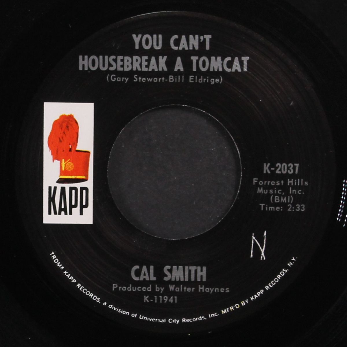 you can't housebreak a tomcat by CAL SMITH