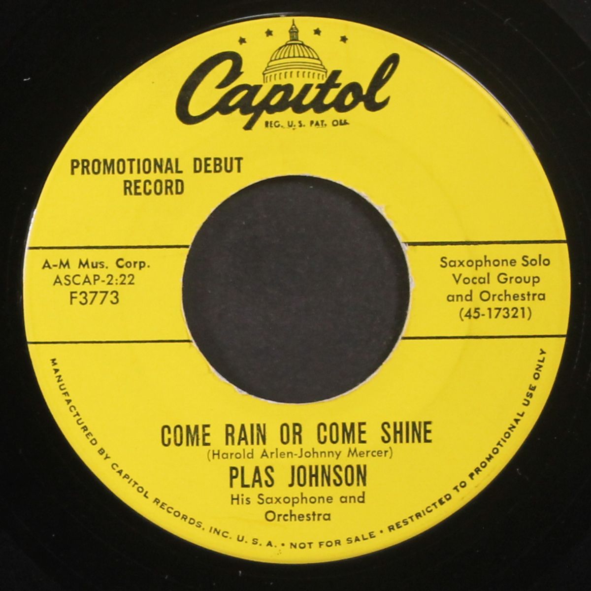 the big twist / come rain or come shine by PLAS JOHNSON