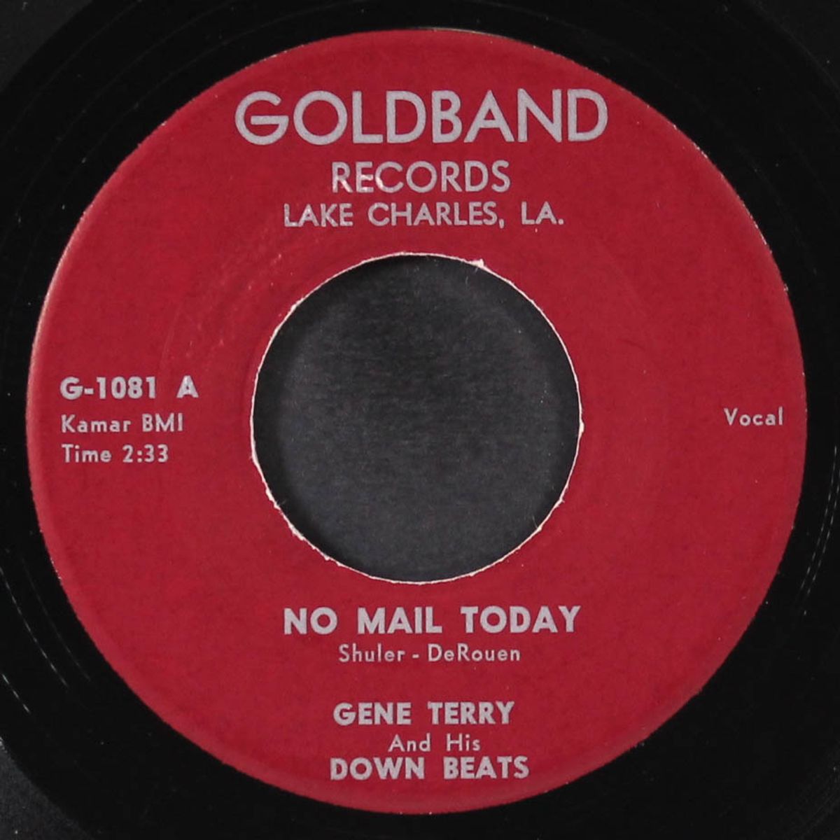 no mail today / never let her go by GENE TERRY