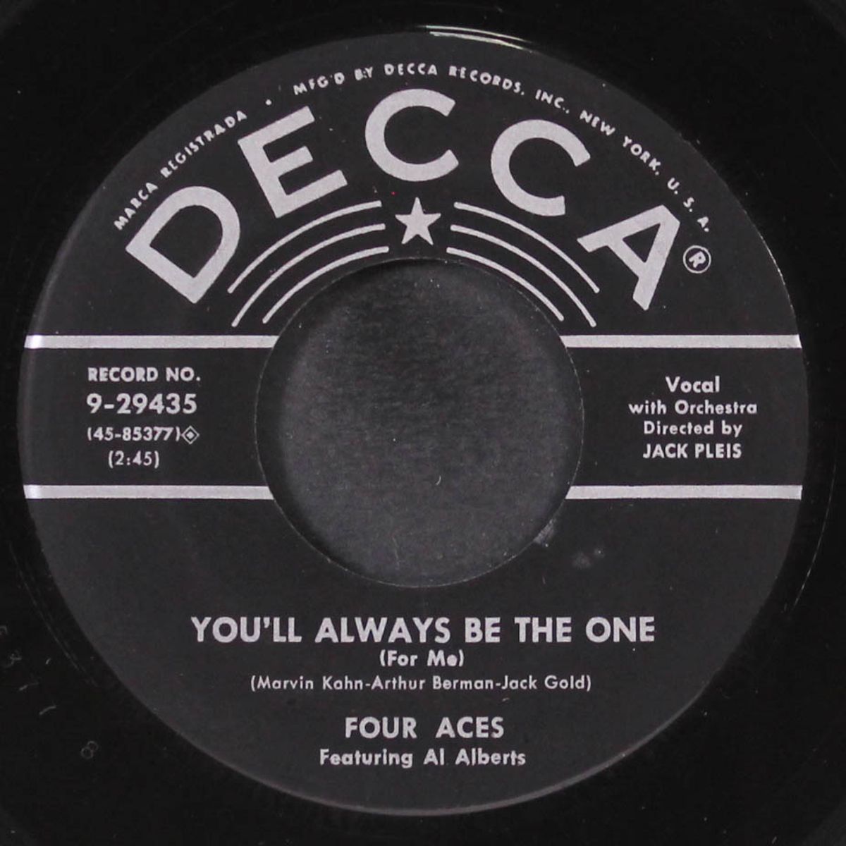 you'll always be the one / there goes my heart by FOUR ACES