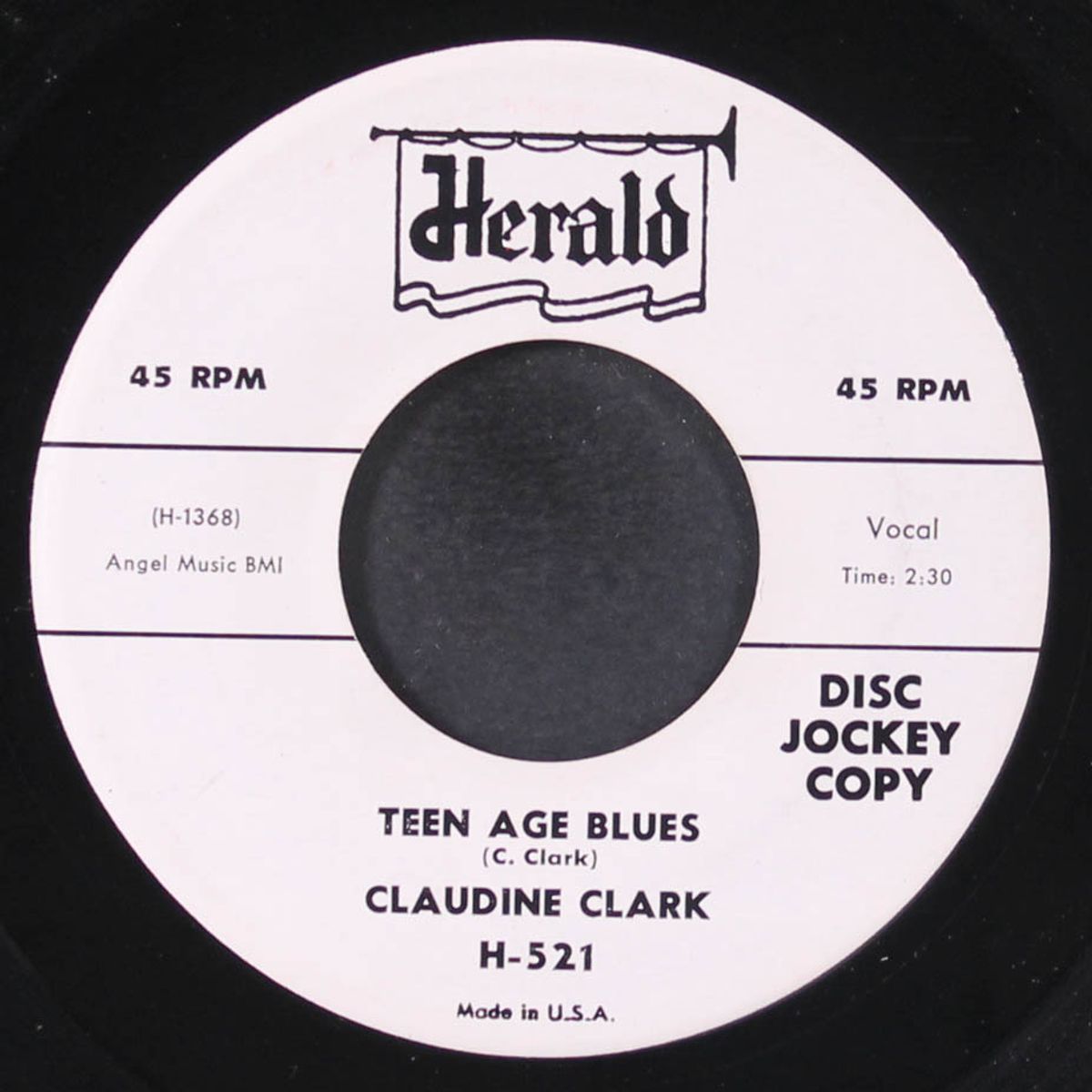 angel of happiness / teen age blues by CLAUDINE CLARK