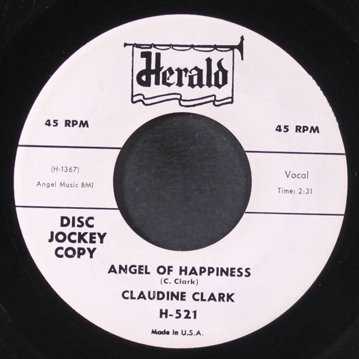 angel of happiness / teen age blues by CLAUDINE CLARK