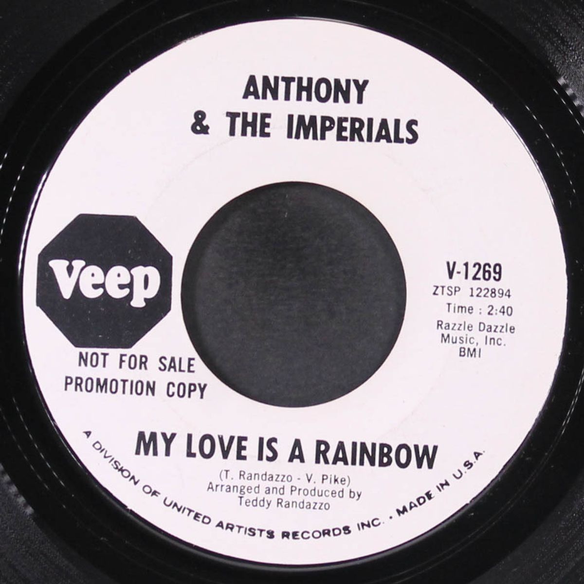 you only live twice / my love is a rainbow by ANTHONY & IMPERIALS