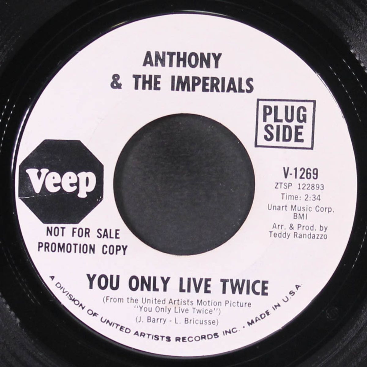 you only live twice / my love is a rainbow by ANTHONY & IMPERIALS