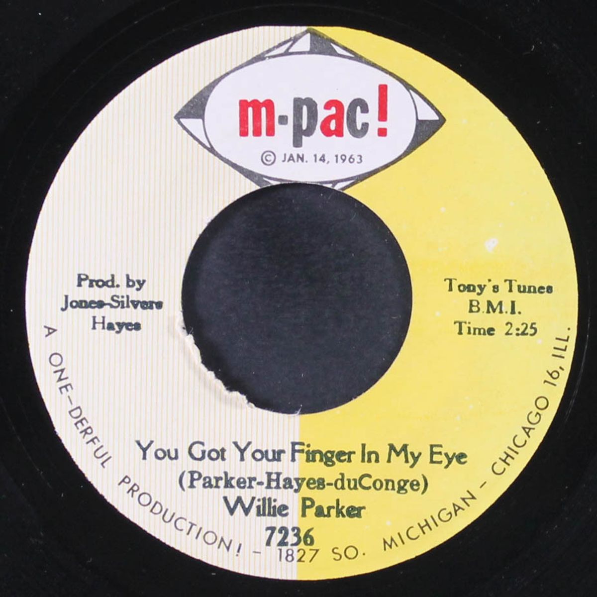 you got your finger in my eye / i live the life i love by WILLIE PARKER