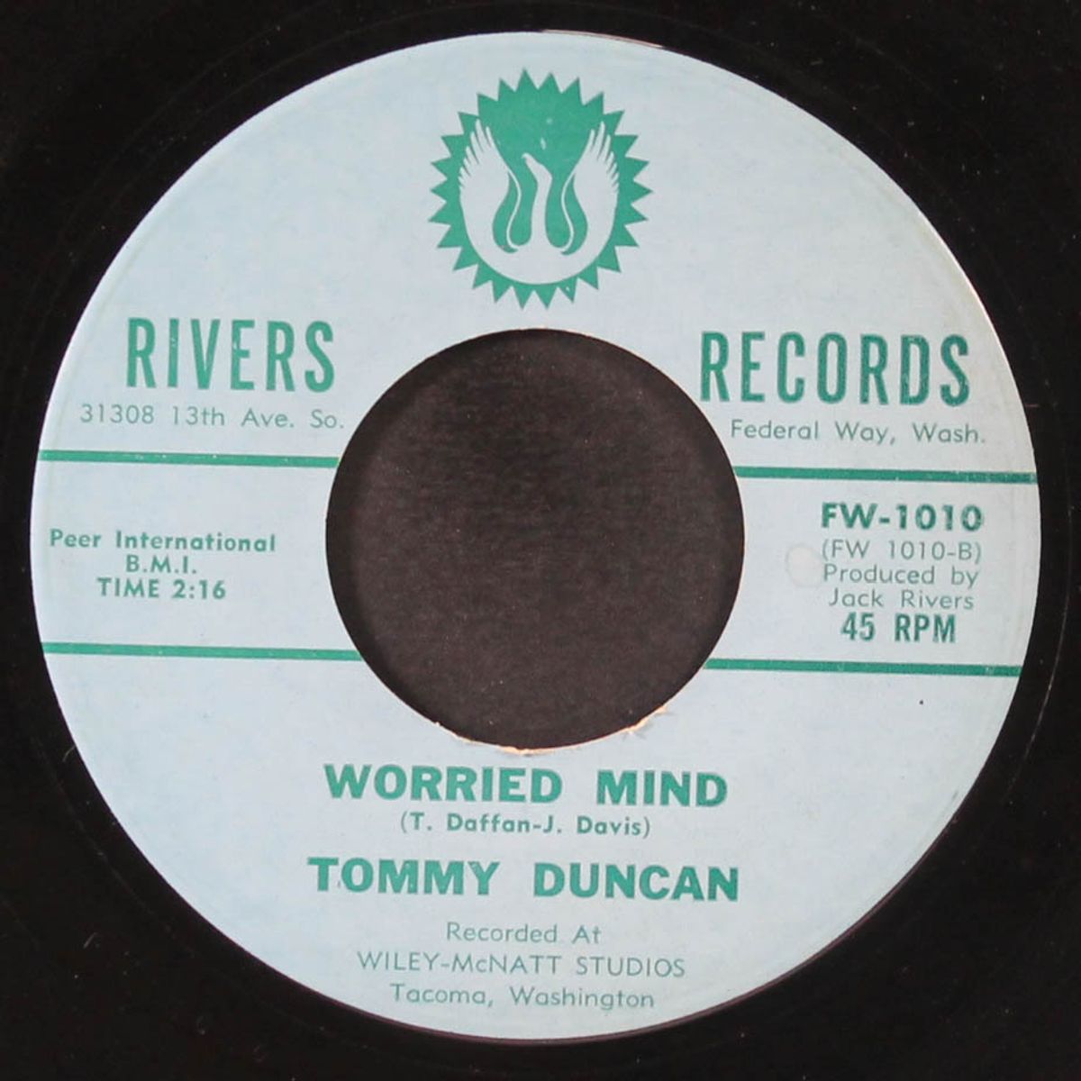 worried mind / remember me by TOMMY DUNCAN