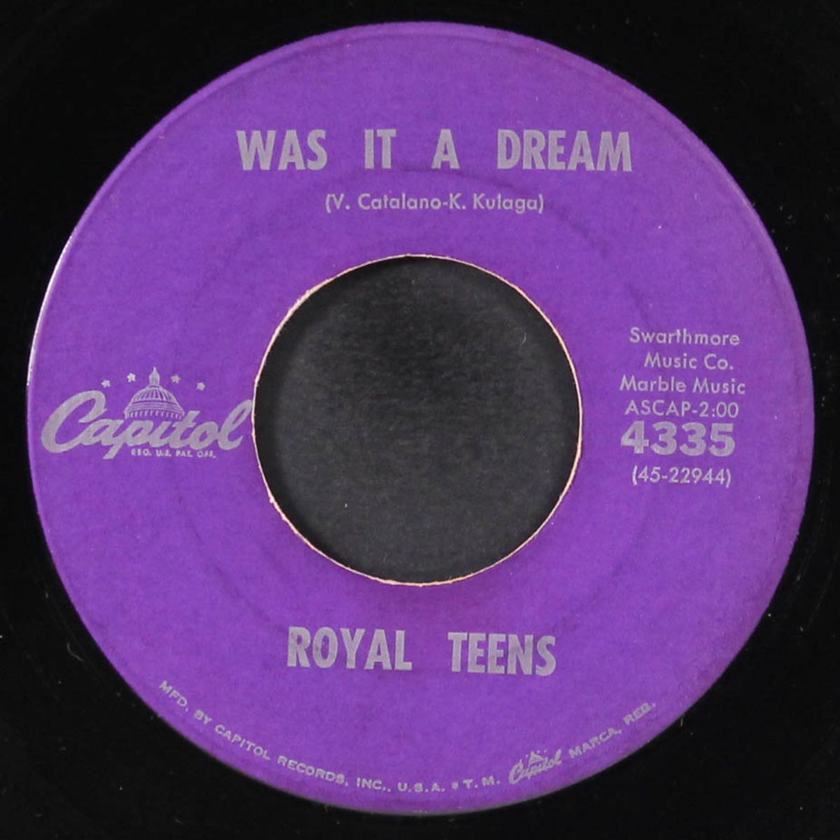 the moon's not meant for lovers / was it a dream by ROYAL TEENS