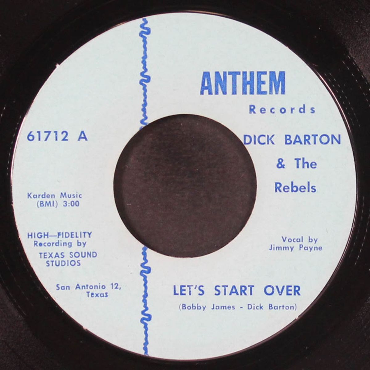 let's start over / i get the blues by DICK BARTON & REBELS