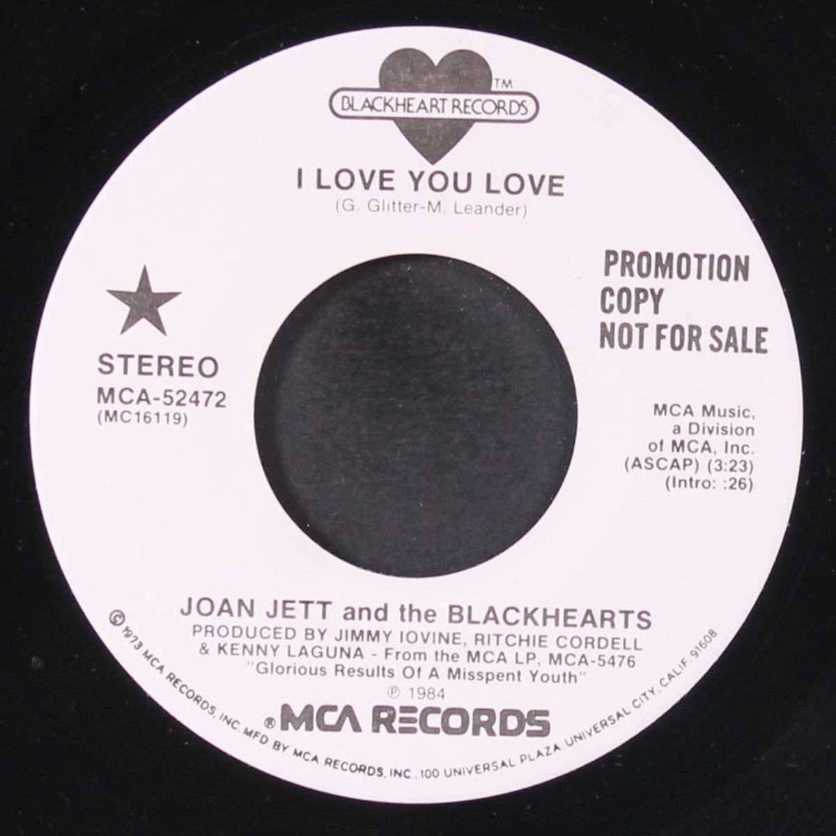 i love you love / same by JOAN JETT