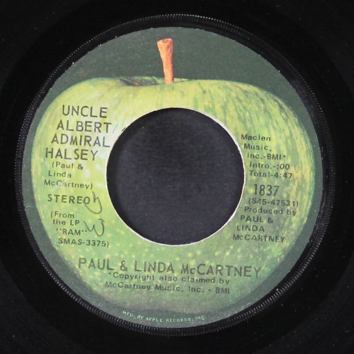 uncle albert / admiral halsey / too many people by PAUL & LINDA MCCARTNEY