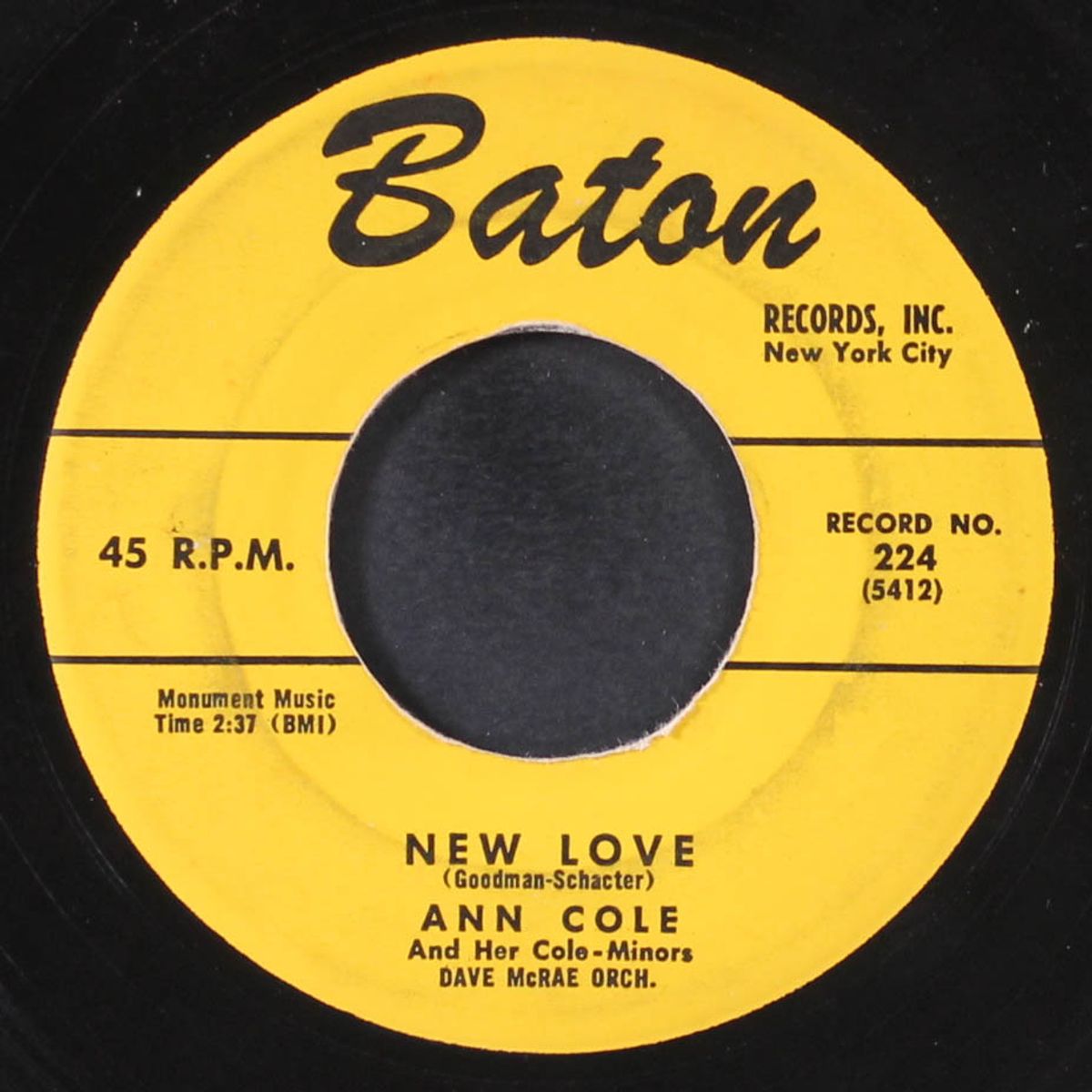 new love / easy, easy, baby by ANN COLE