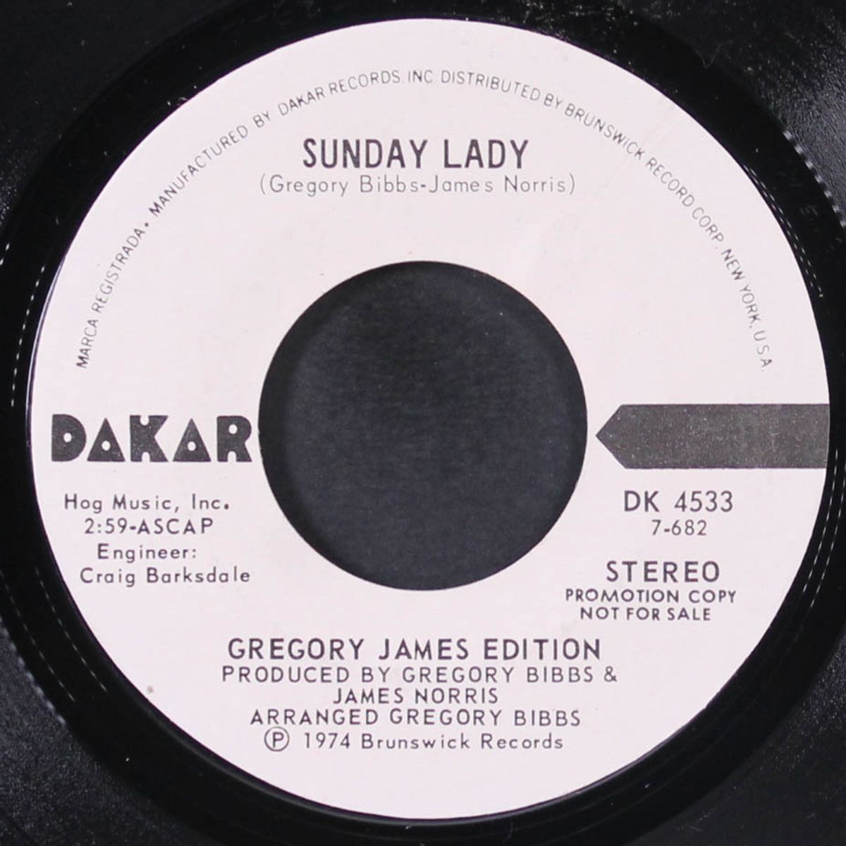 sunday lady / mono by GREGORY JAMES EDITION