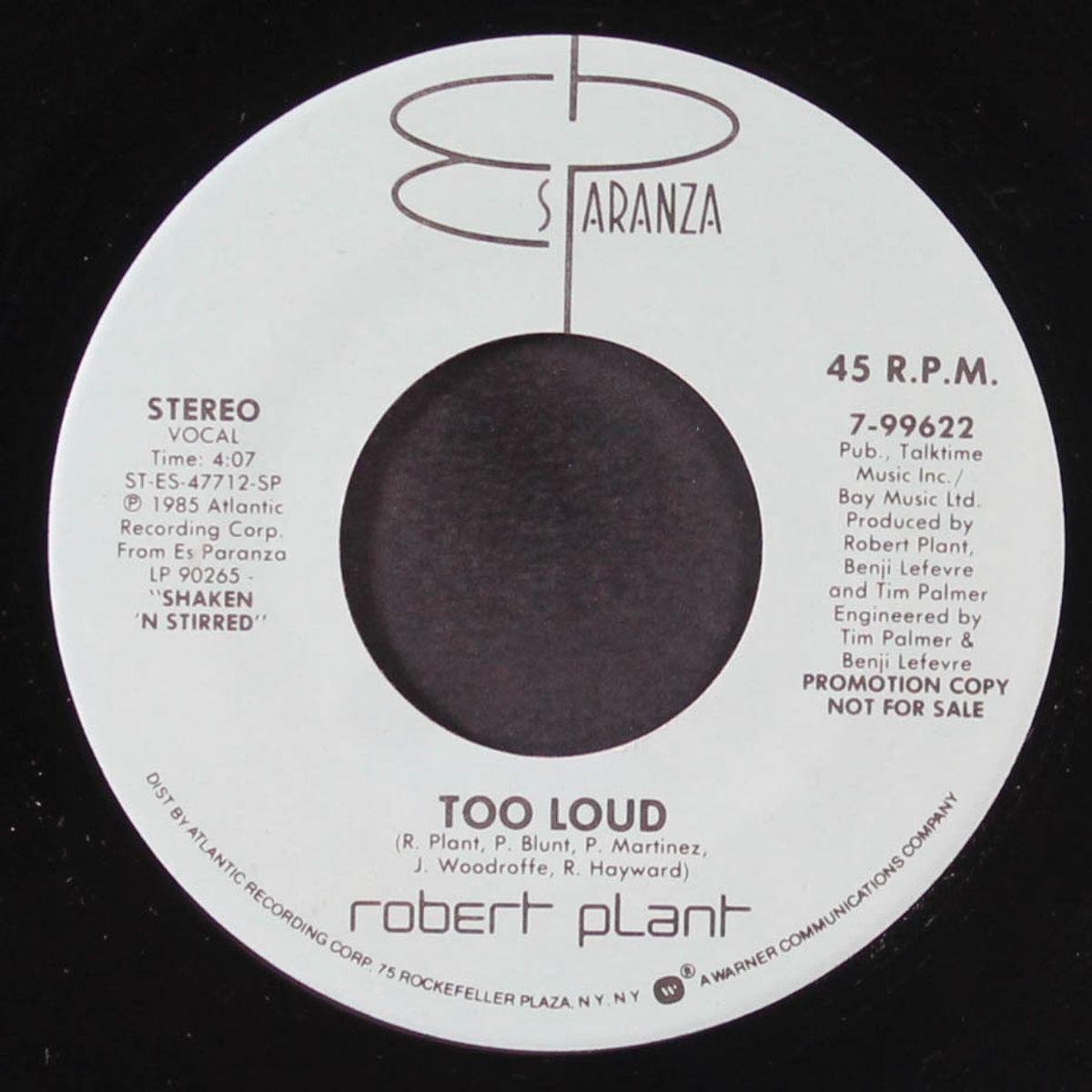 too loud / same by ROBERT PLANT