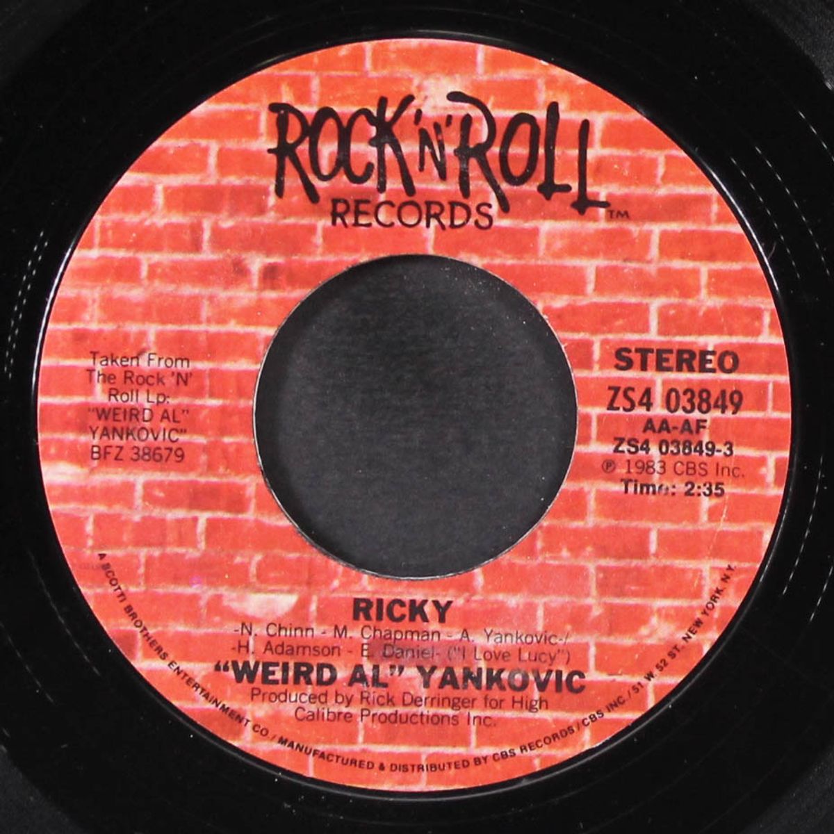 ricky / buckingham blues by WEIRD AL YANKOVIC