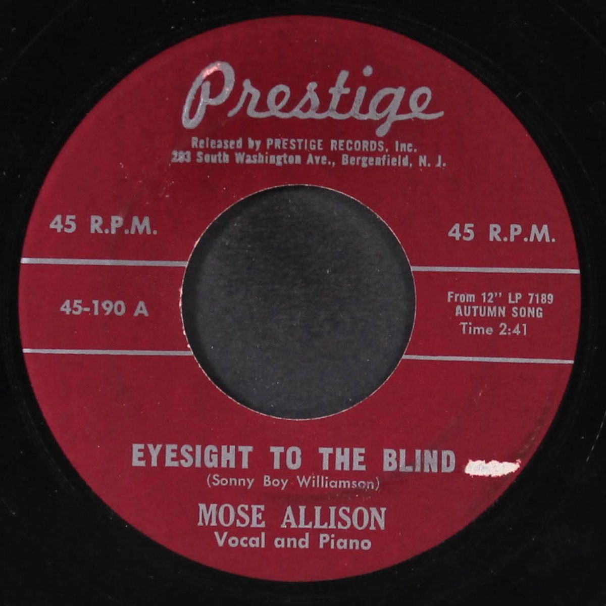 eyesight to the blind / that's all right by MOSE ALLISON