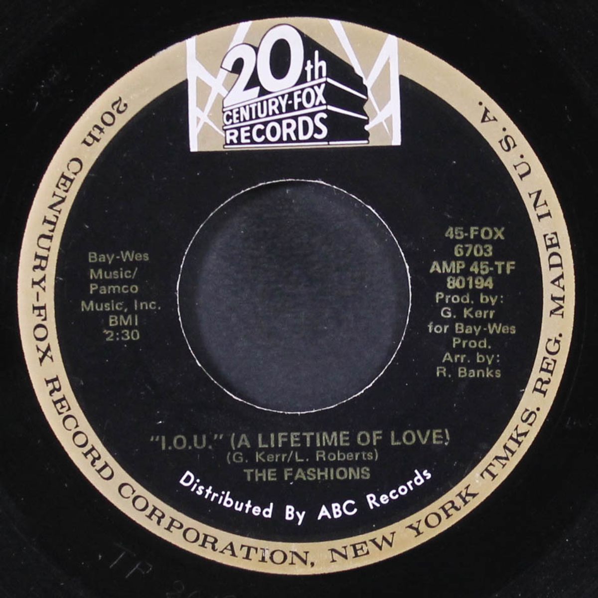 when love slips away / i.o.u. by FASHIONS