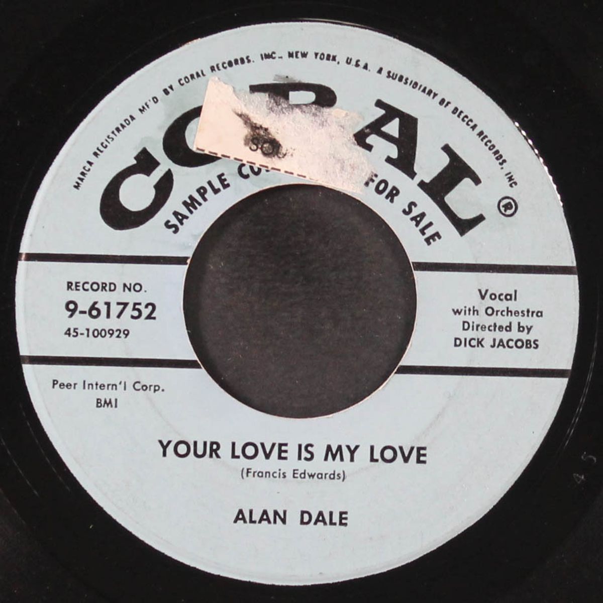 don't knock the rock / your love is my love by ALAN DALE