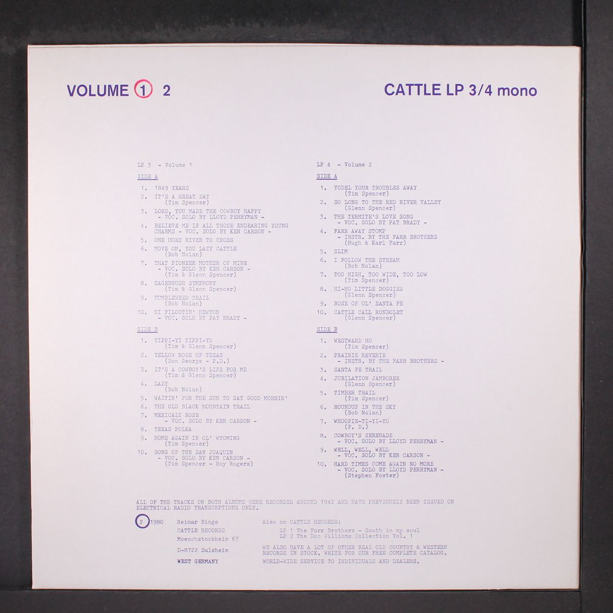 the legendary, vol. 1 by SONS OF THE PIONEERS